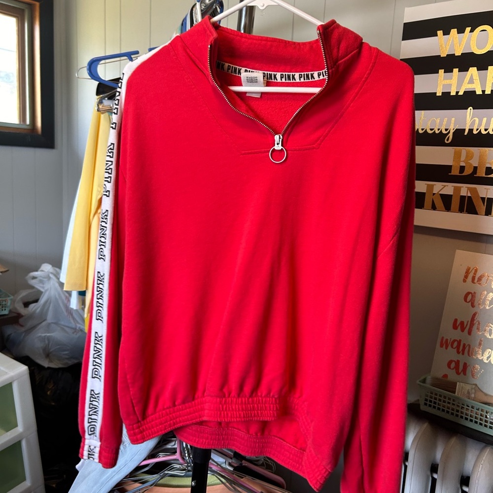 Pink Red pull over sweater
